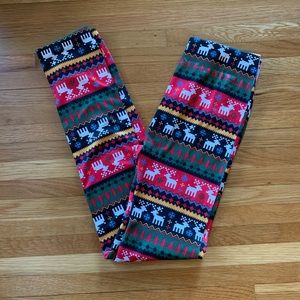 NWOT Reindeer leggings size L/XL